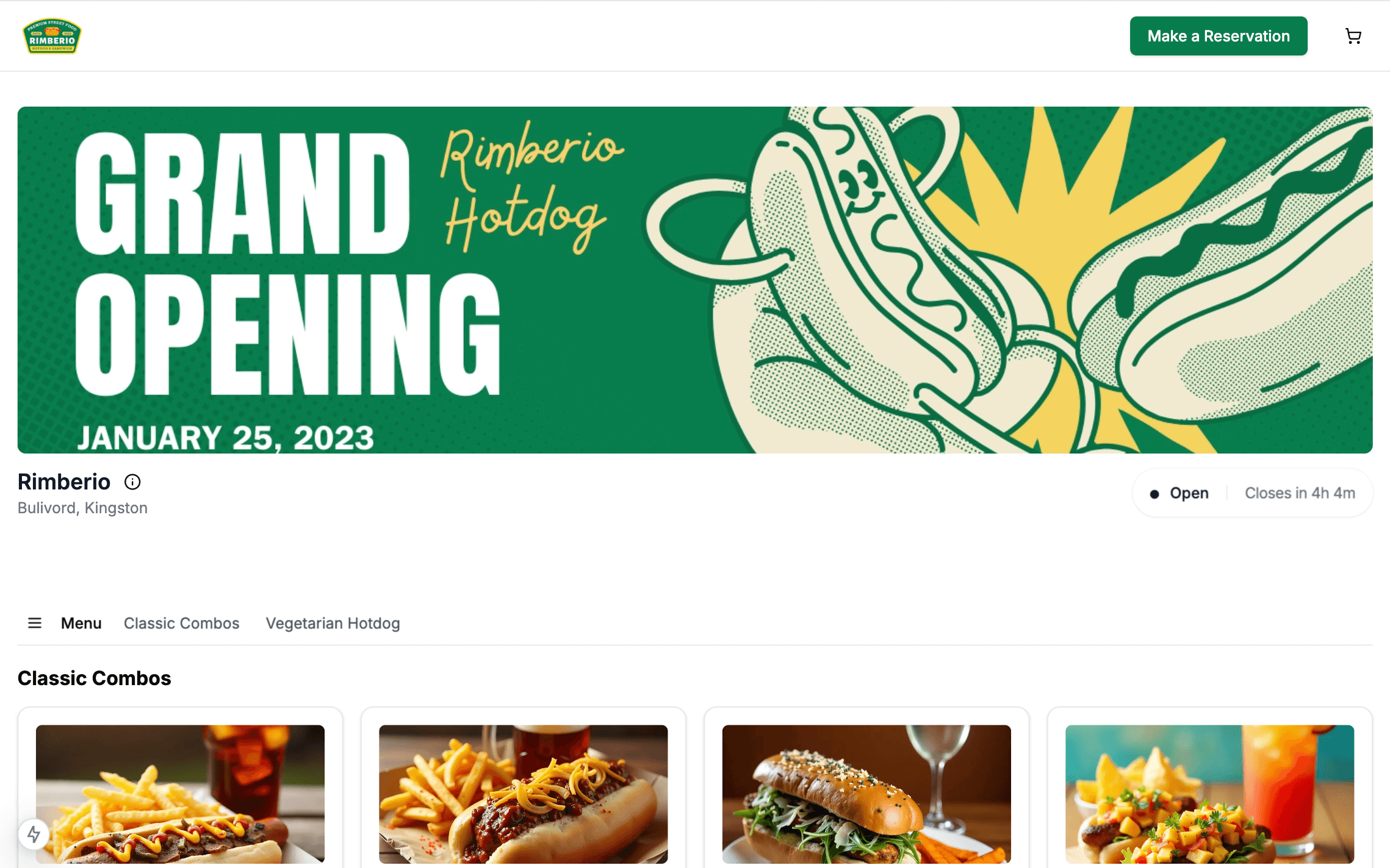 Classic American Hotdog combo screenshot